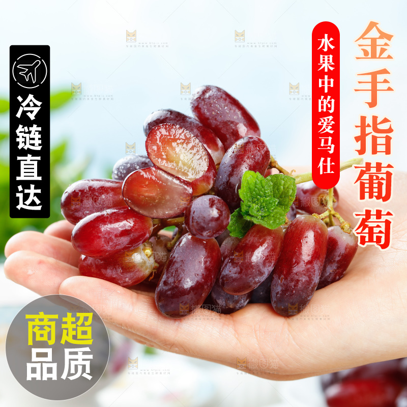 浅底上的金手指葡萄