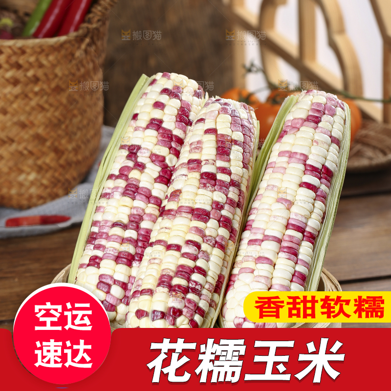 木底上的花糯玉米