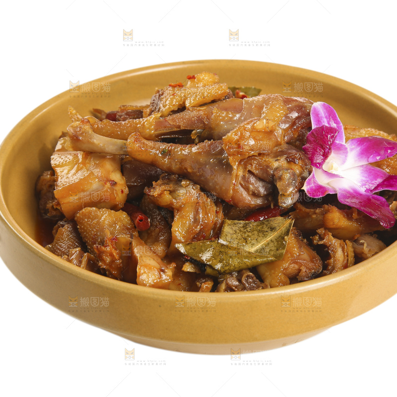 白底上的风干鸡