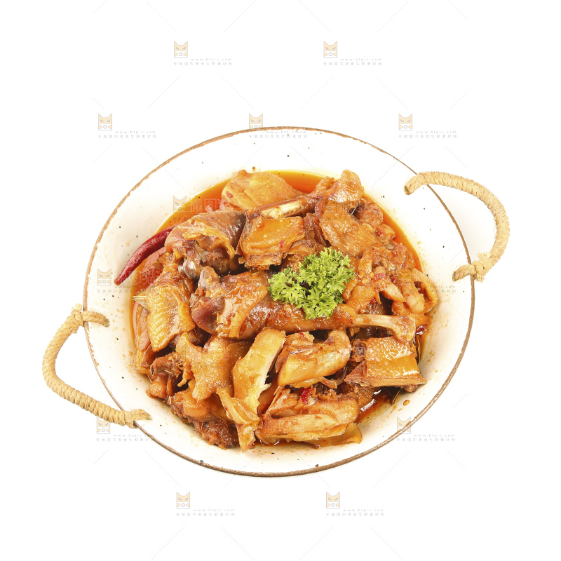 白底上的风干鸡