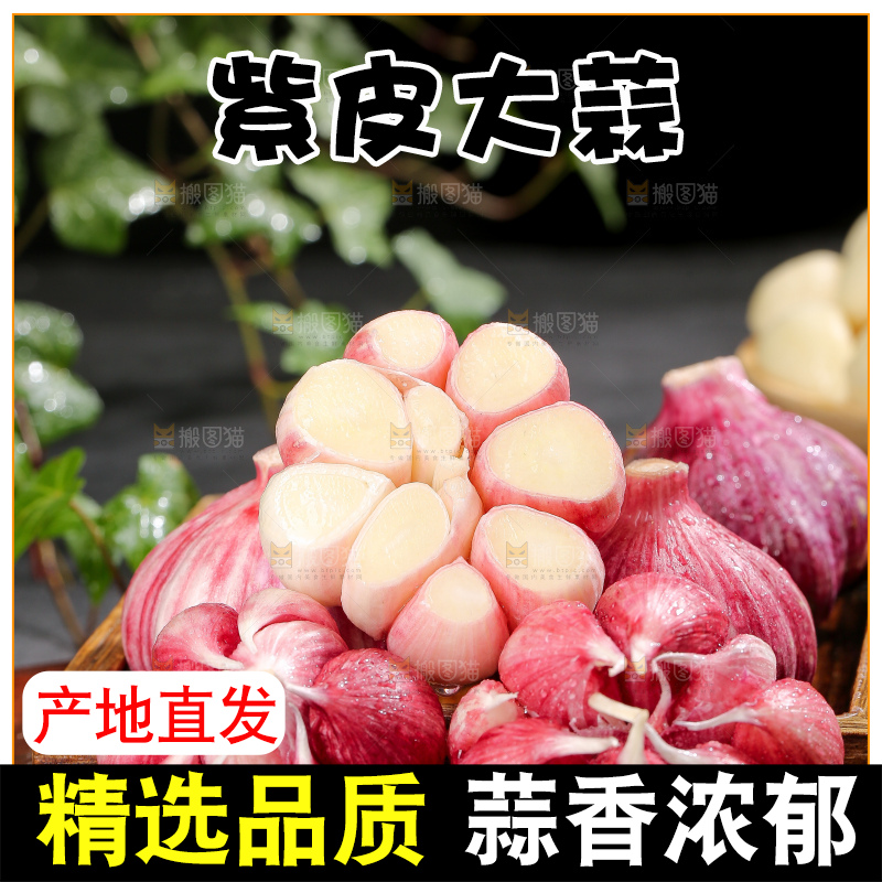 深底上的紫皮大蒜