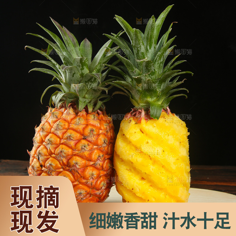 深底上的金钻凤梨