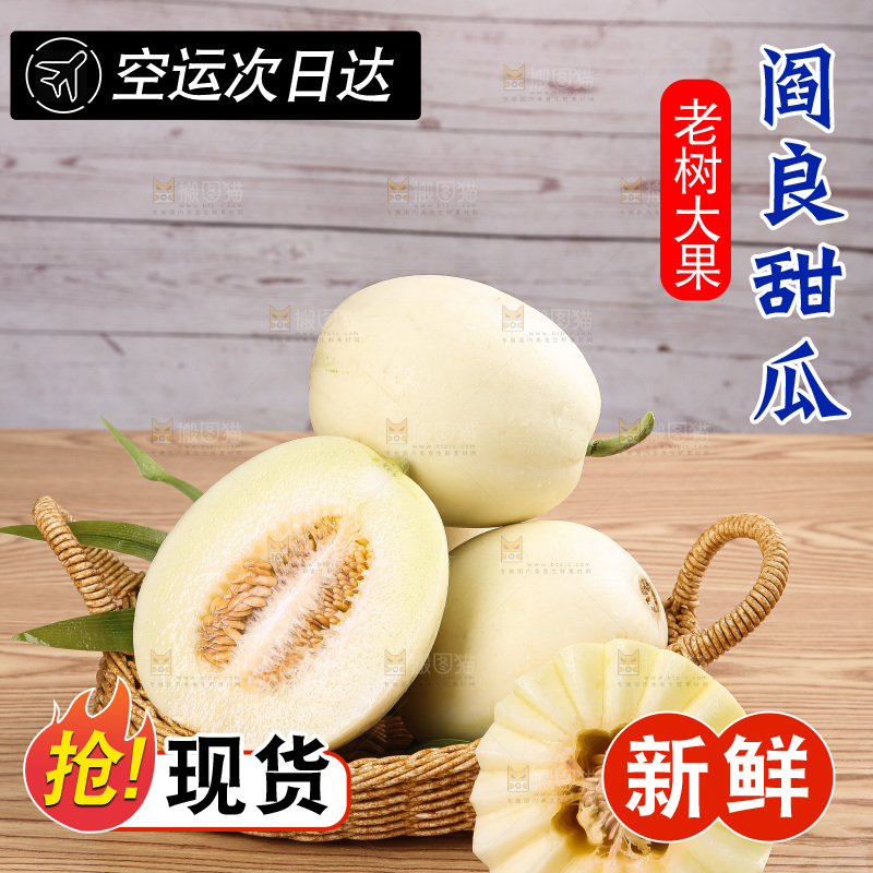 木底上的阎良甜瓜