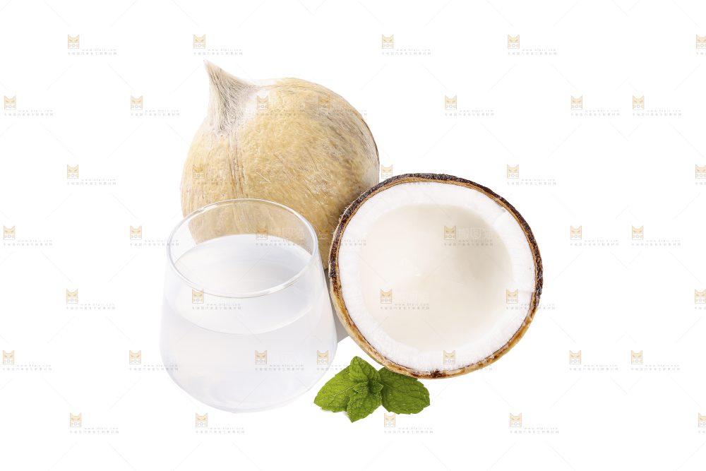 白底上的牛奶椰皇