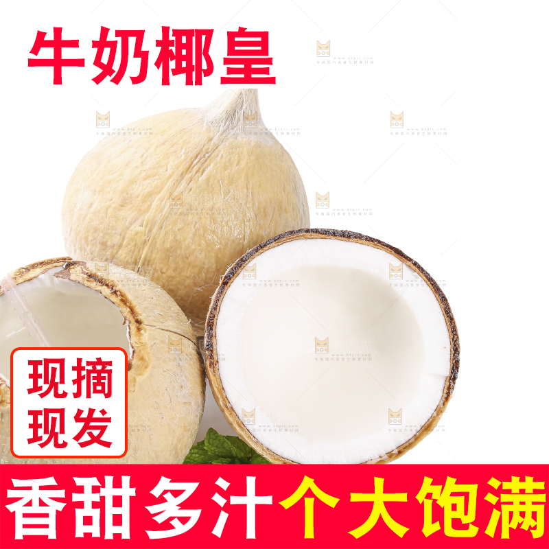 白底上的牛奶椰皇