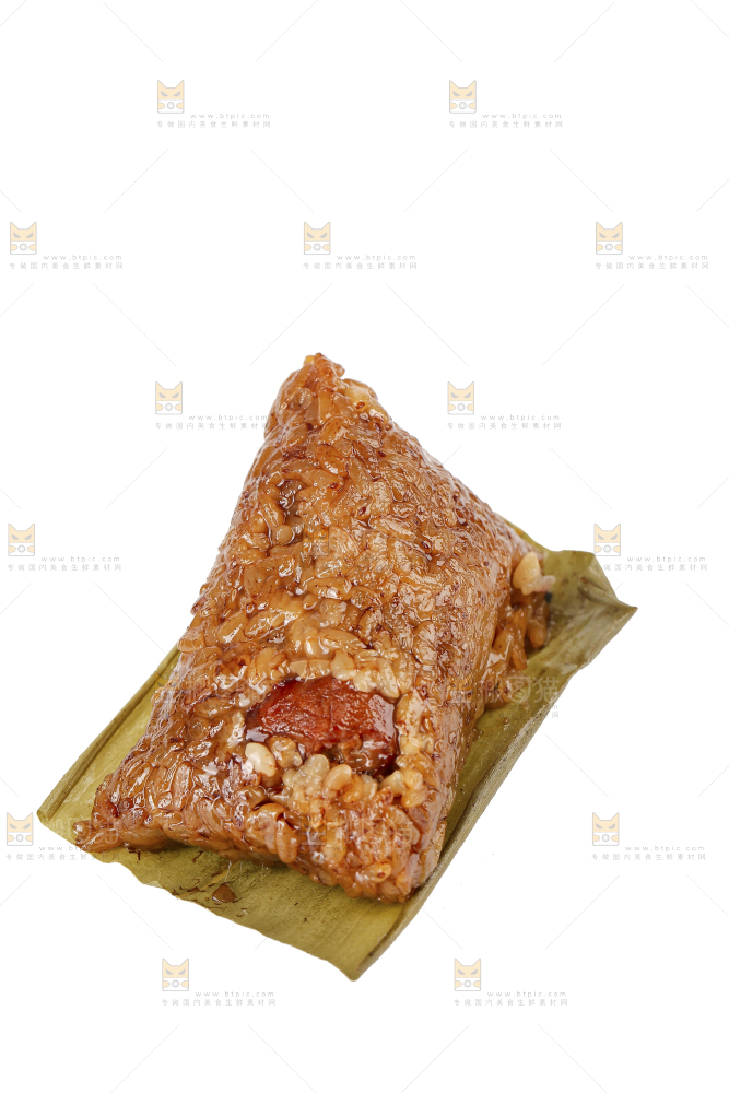 白底上的鲜肉粽