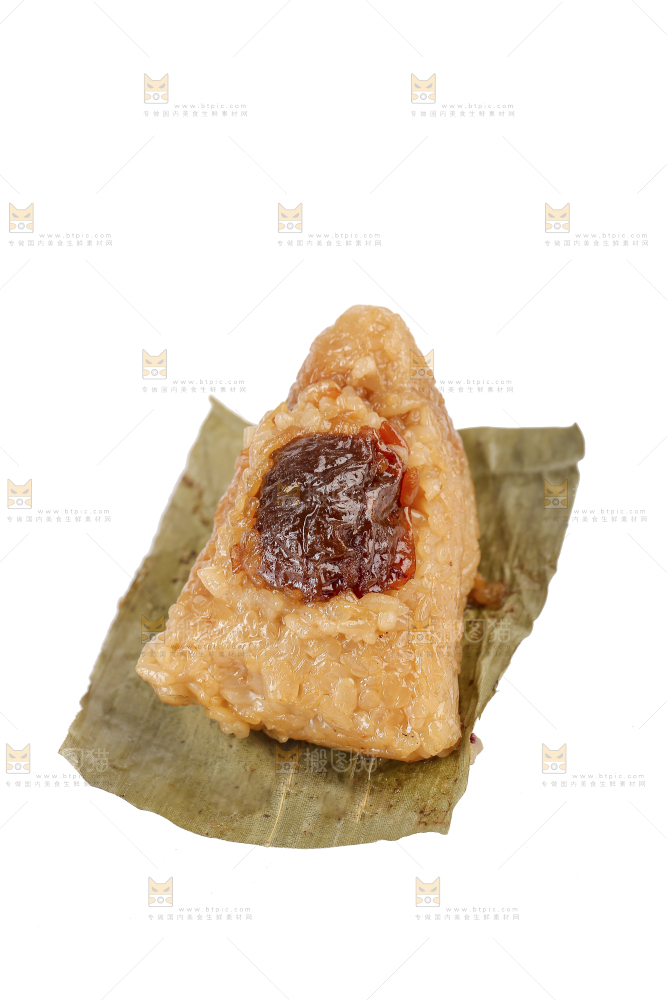 白底上的蜜枣粽