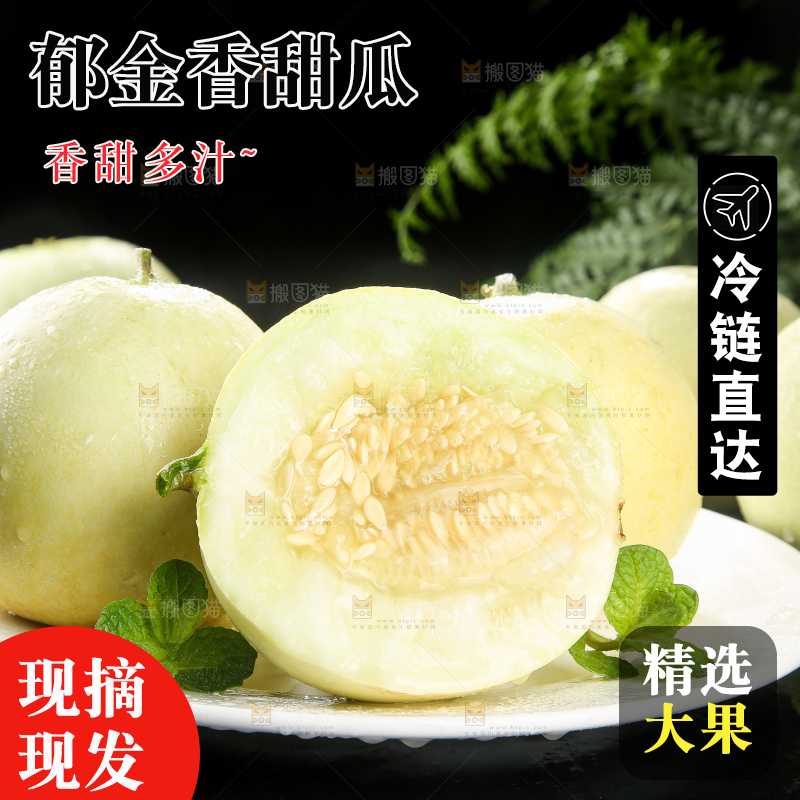 深底上的郁金香甜瓜