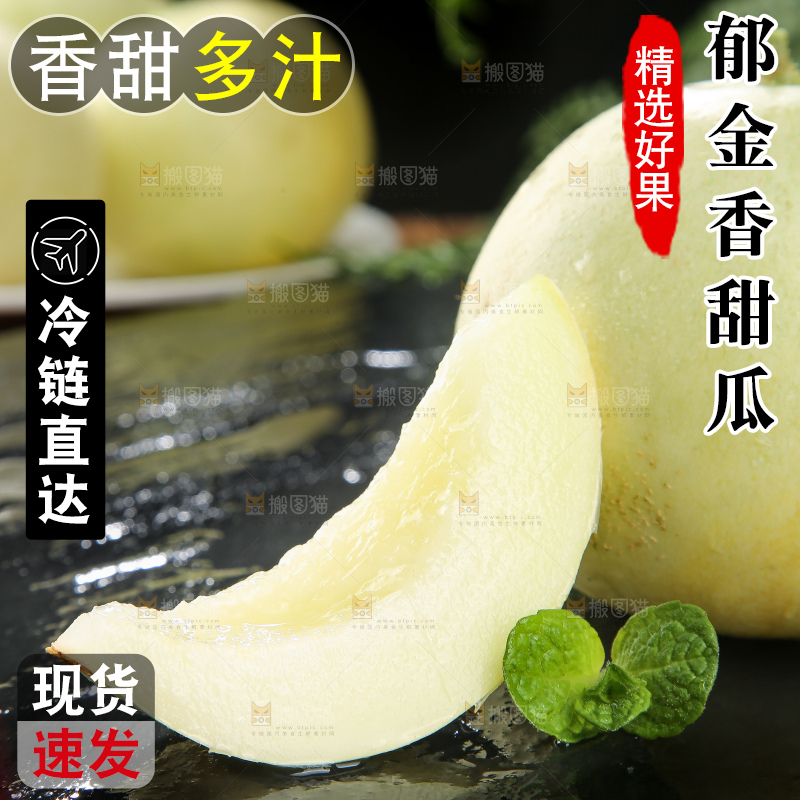 深底上的郁金香甜瓜