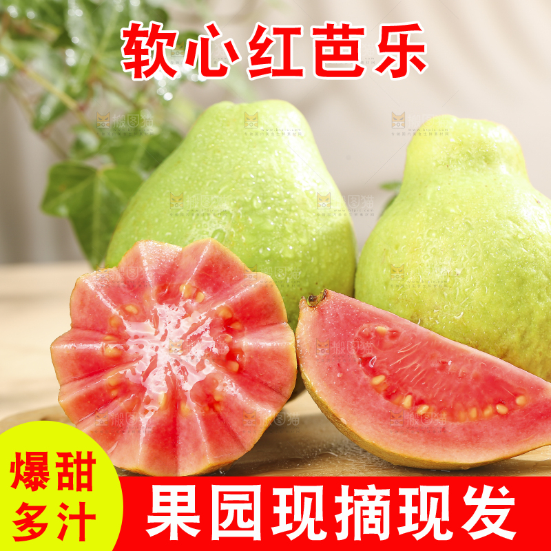 浅底上的红心软芭乐