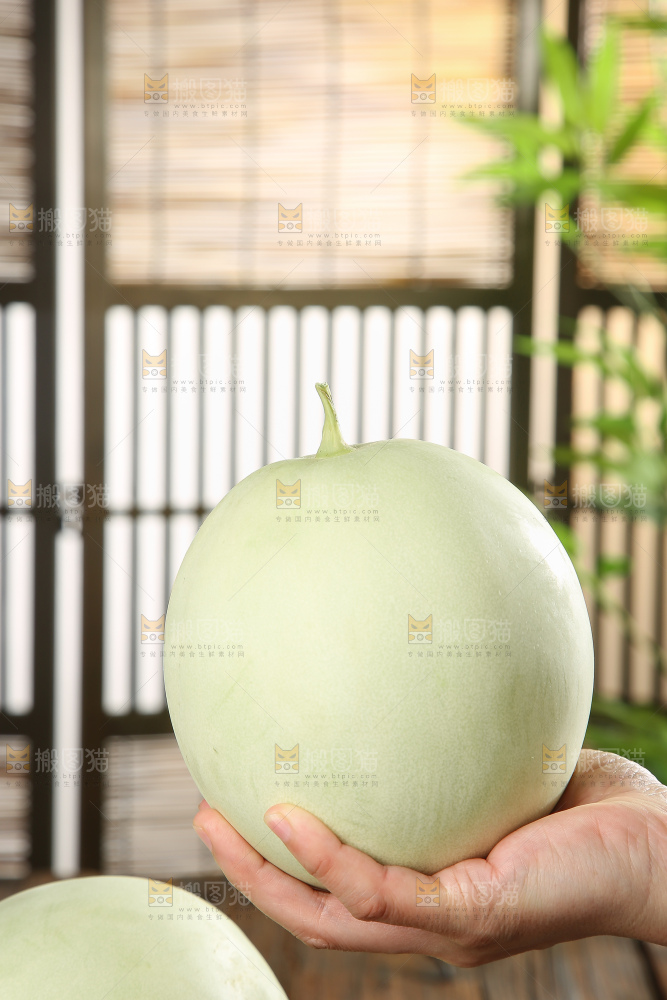 木底上的玉菇甜瓜