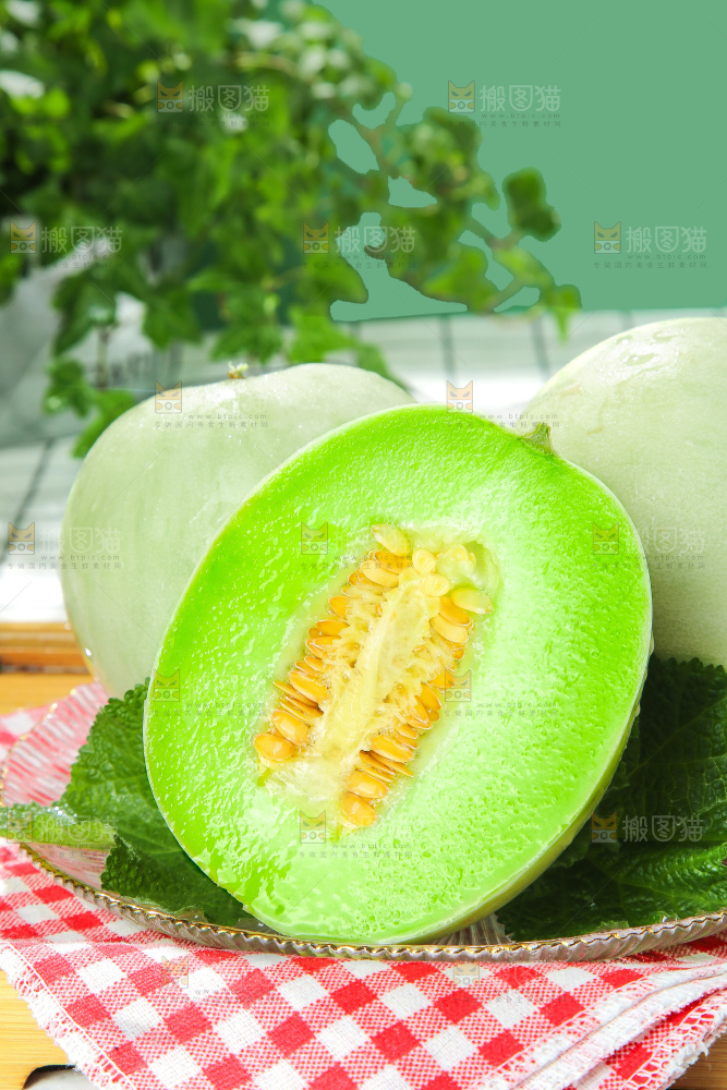 浅底上的玉菇甜瓜