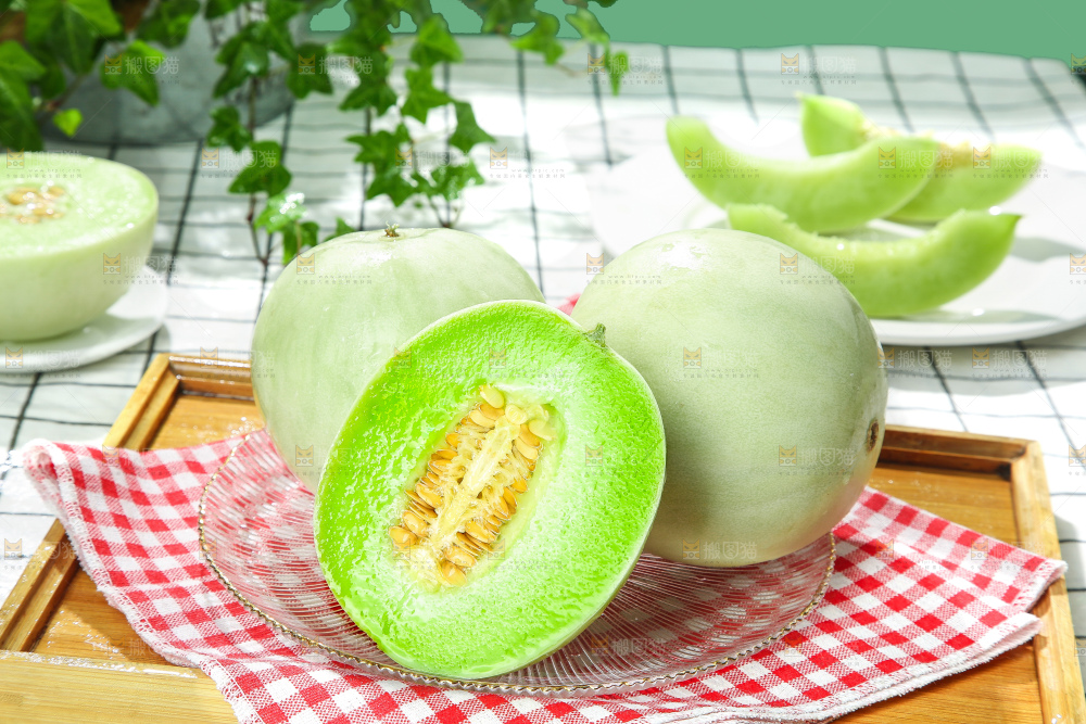 浅底上的玉菇甜瓜