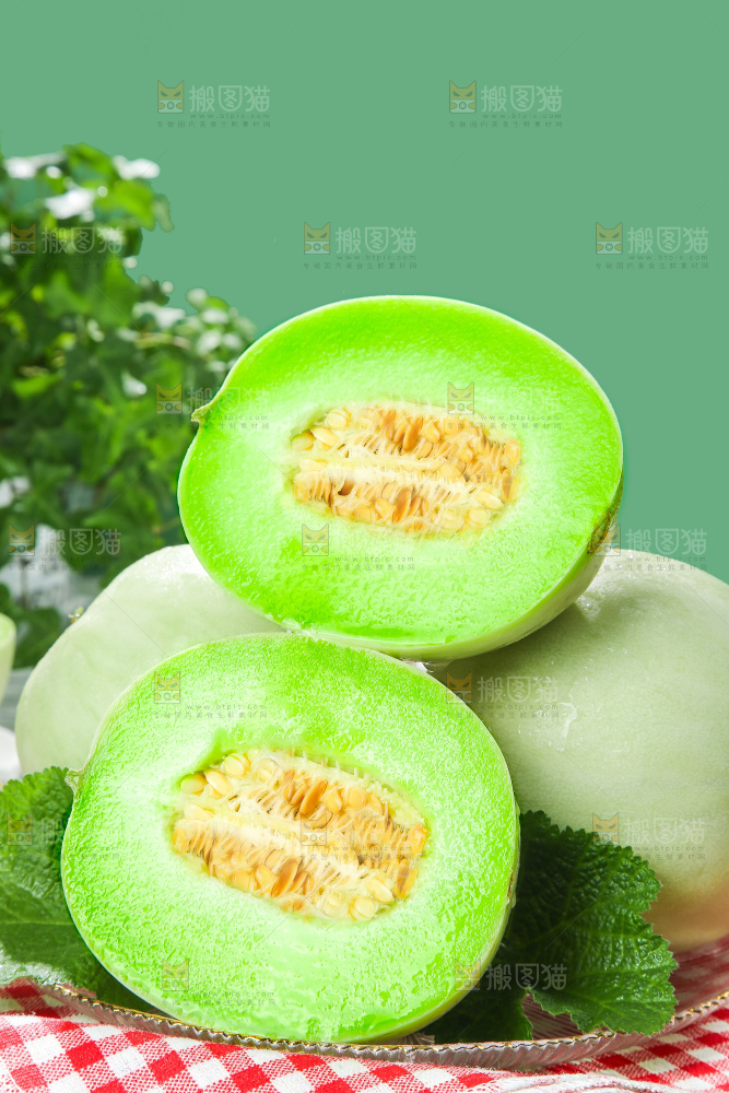 浅底上的玉菇甜瓜