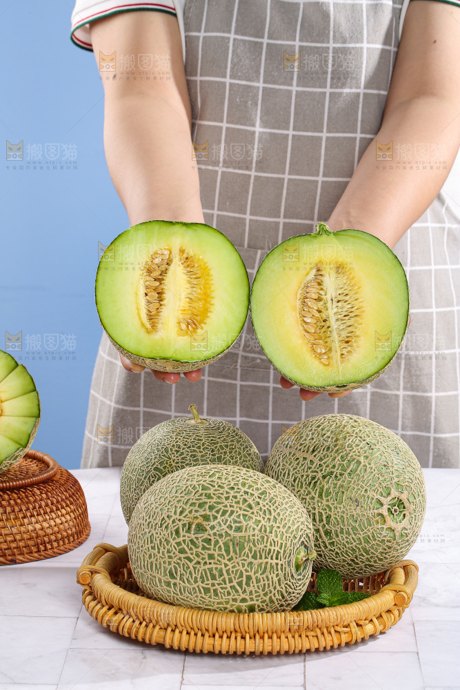 浅底上的玫珑蜜瓜