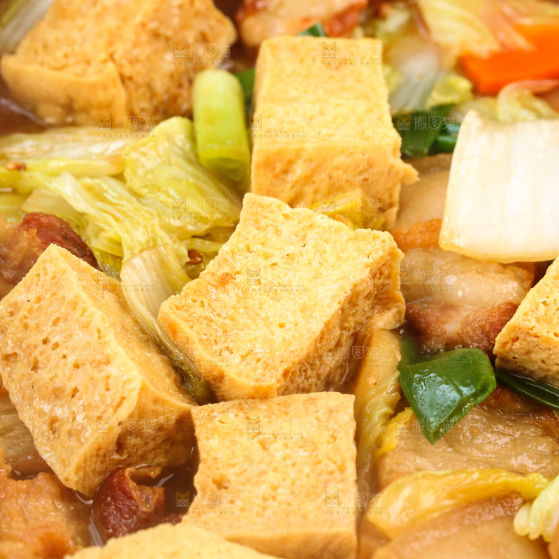 碗里的炖冻豆腐