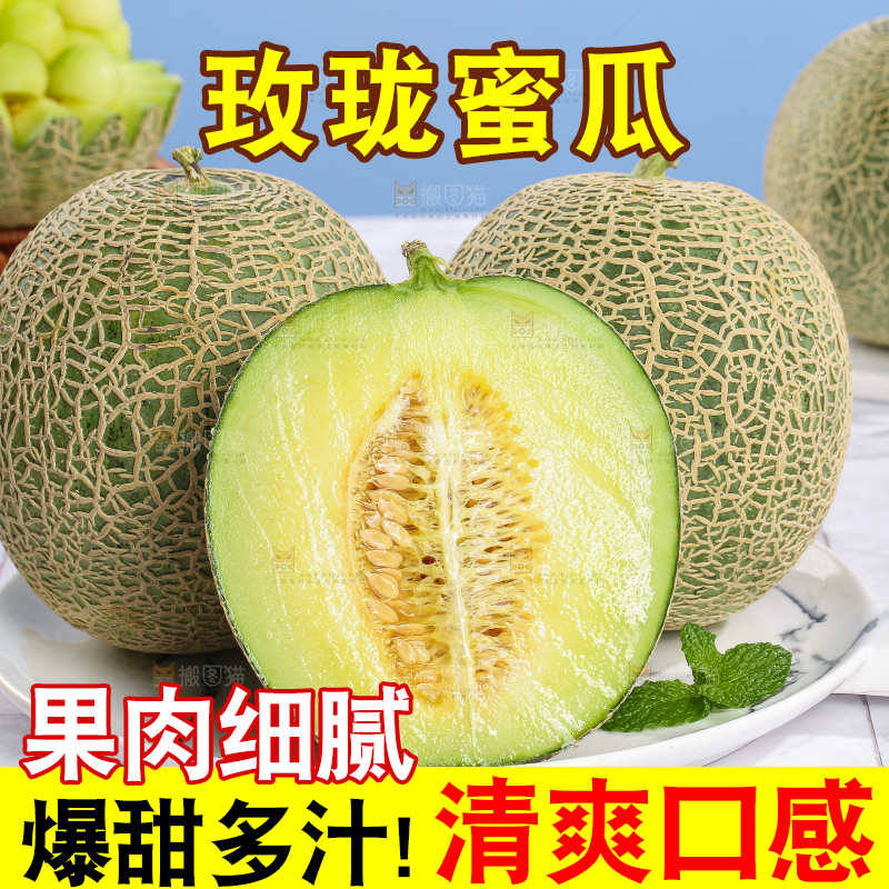 浅底上的玫珑蜜瓜
