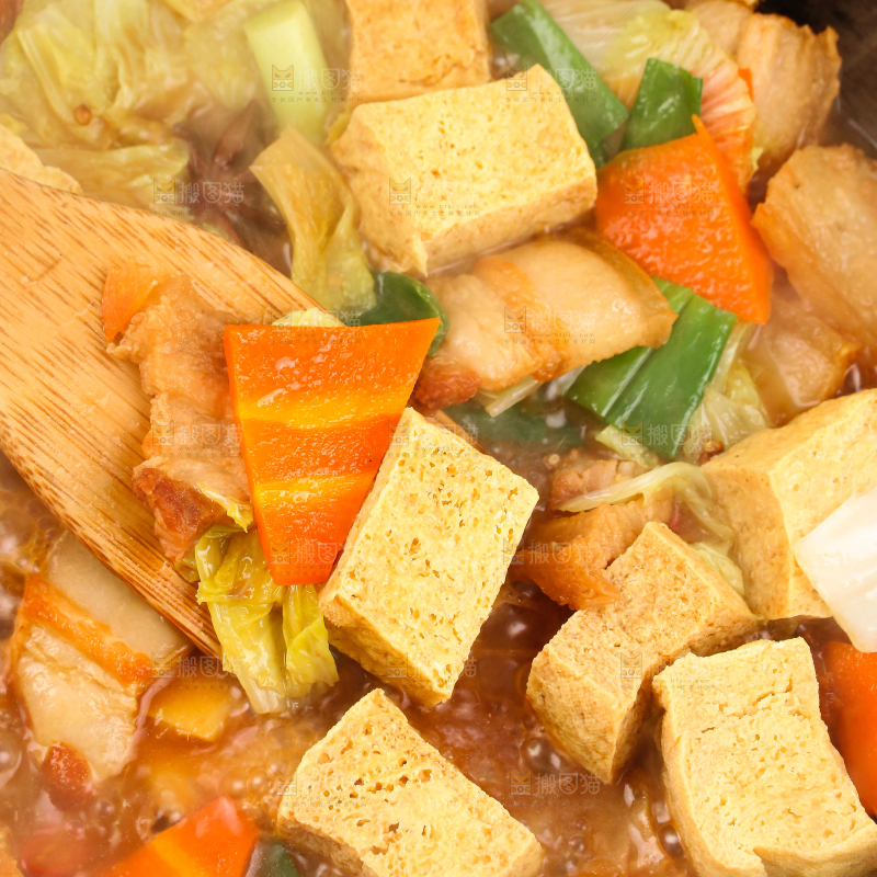 碗里的炖冻豆腐