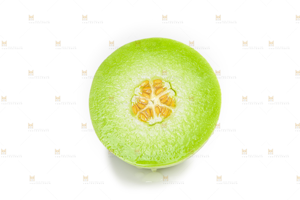 白底上的玉菇甜瓜