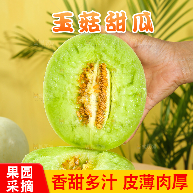 木底上的玉菇甜瓜
