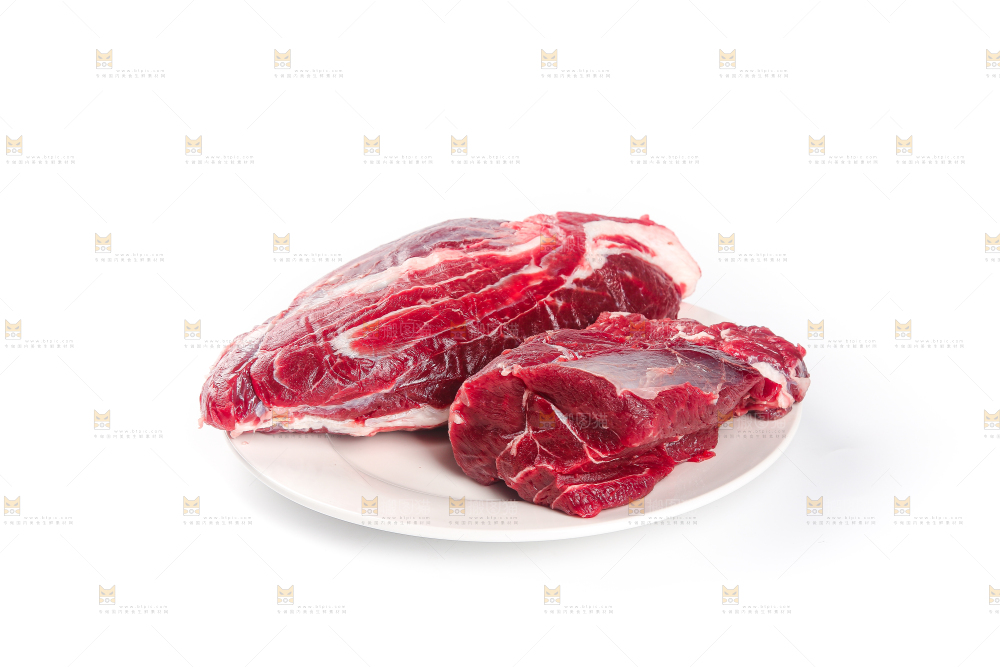 白底上的牛腱子