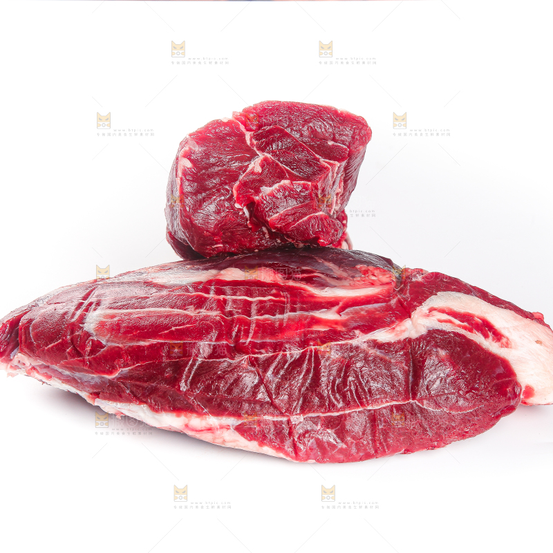 白底上的牛腱子