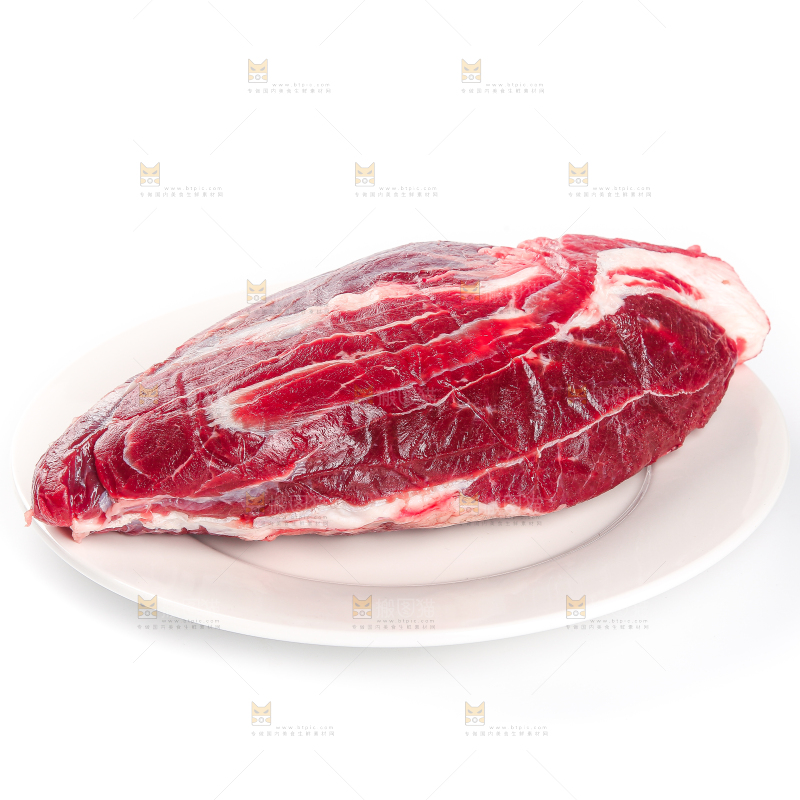 白底上的牛腱子