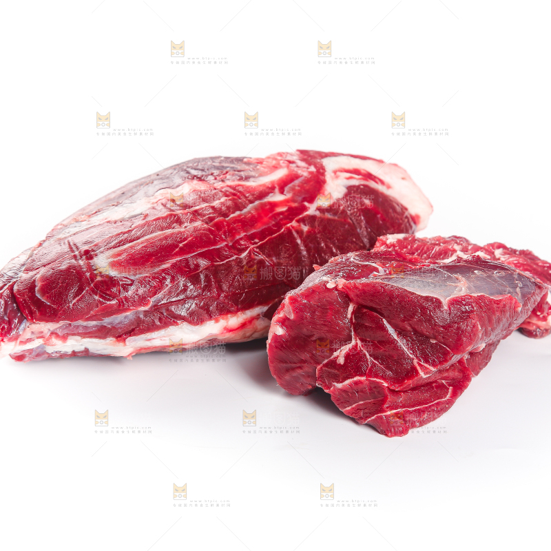 白底上的牛腱子