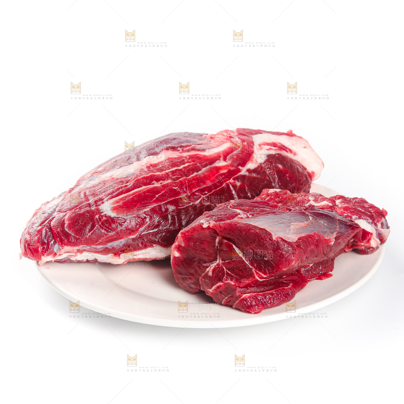 白底上的牛腱子