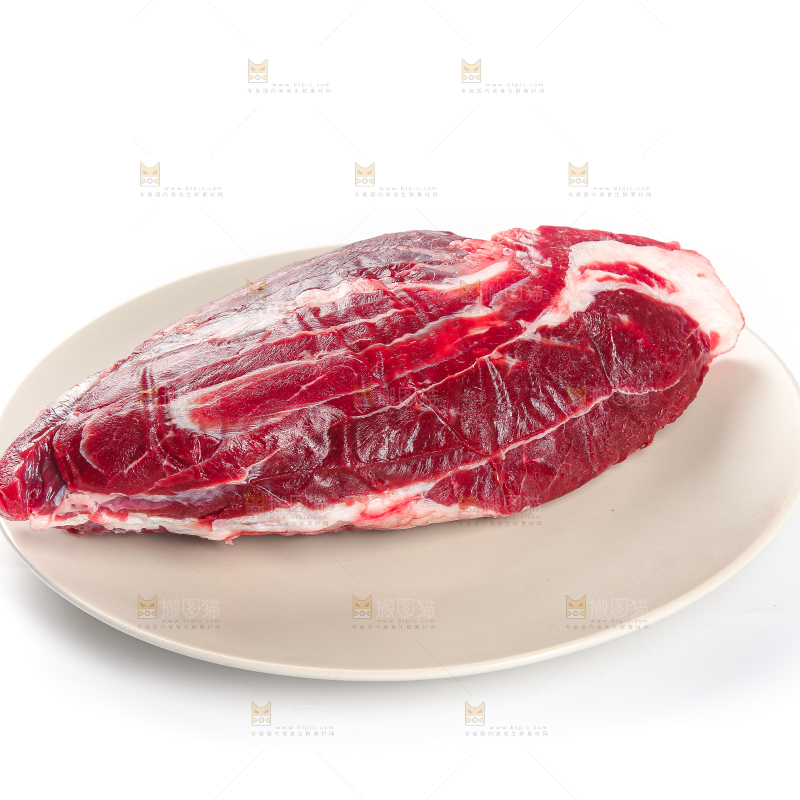 白底上的牛腱子