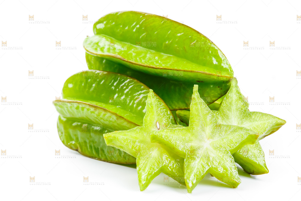 白底上的漳州杨桃