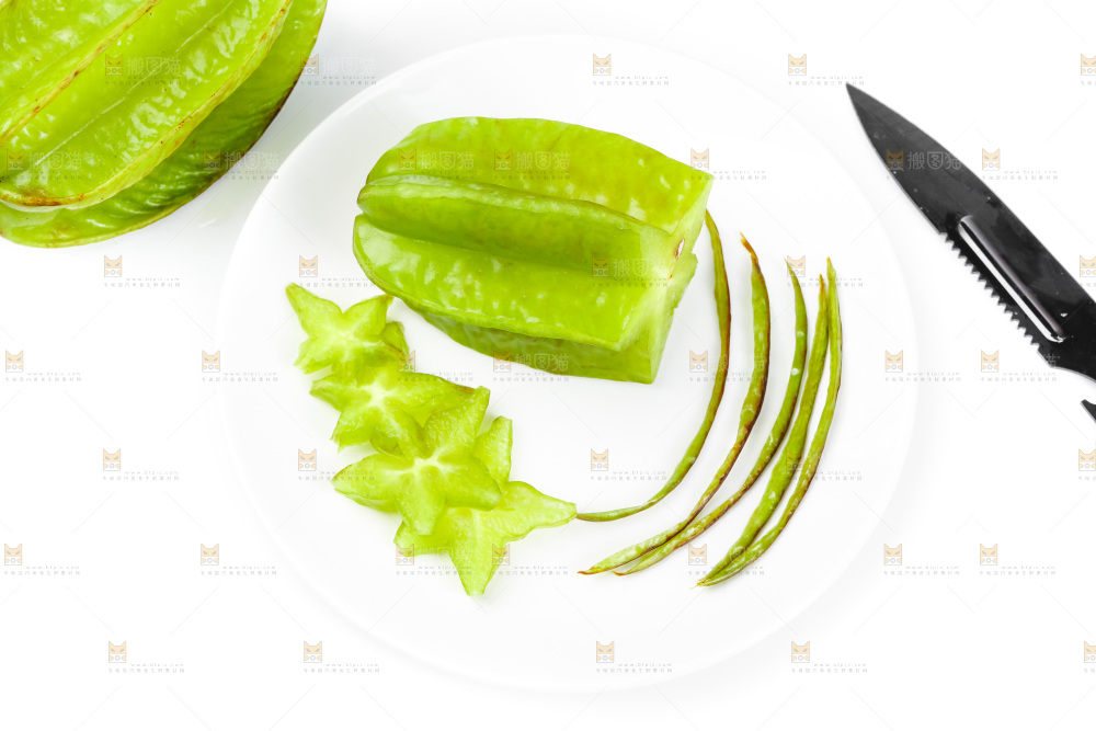 白底上的漳州杨桃