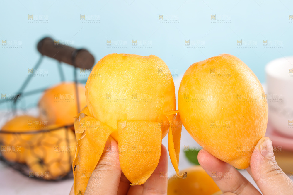 浅底上的新鲜枇杷