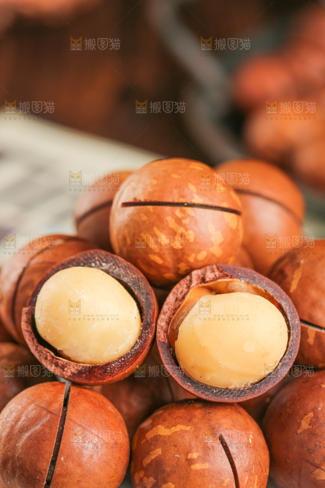 深底上的夏威夷果