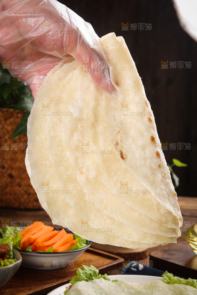 深底上的卷饼