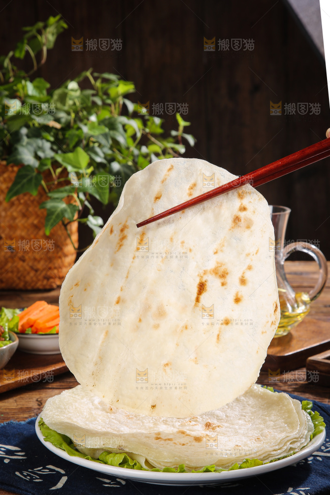 深底上的卷饼