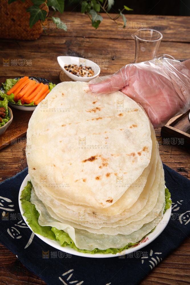 深底上的卷饼