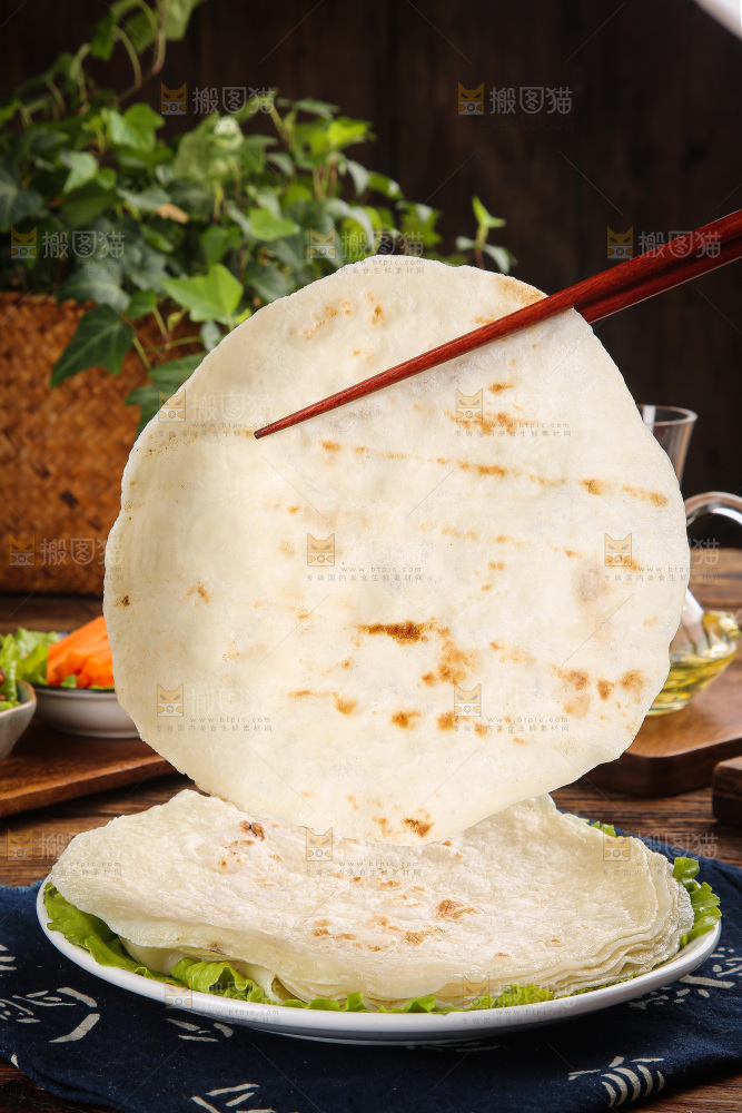 深底上的卷饼