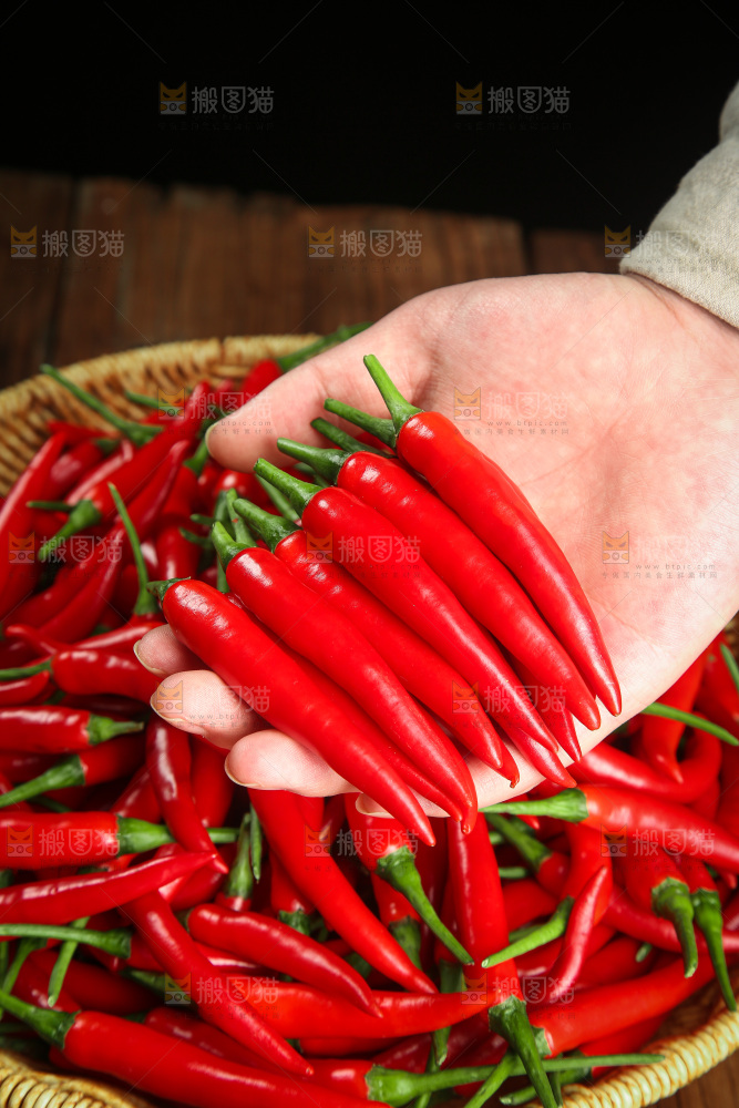 木底上的小米椒