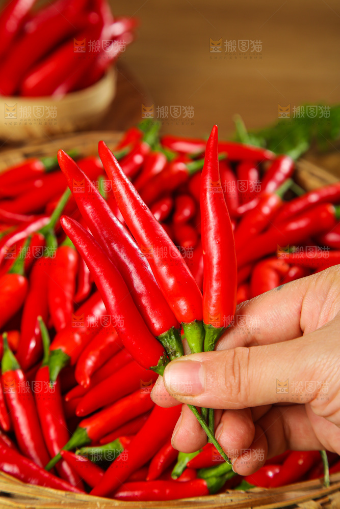 深底上的农家小米椒