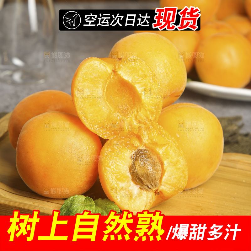堆放着的大黄杏