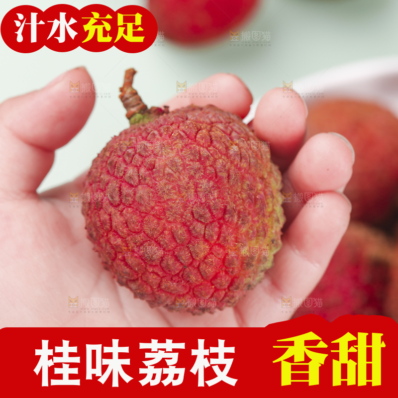浅底上的桂味荔枝