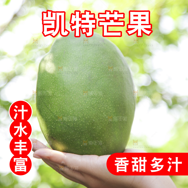 手里拿着凯特芒果