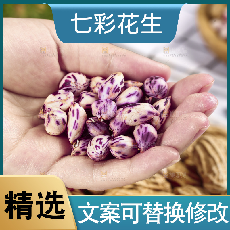 浅底上的七彩花生