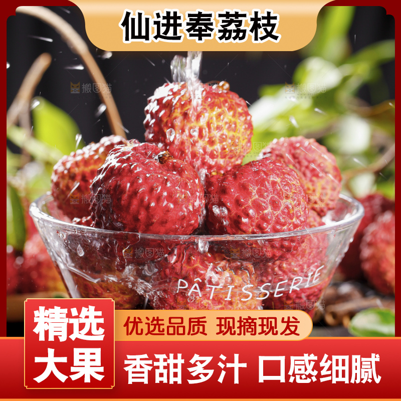 浅底上的仙进奉荔枝
