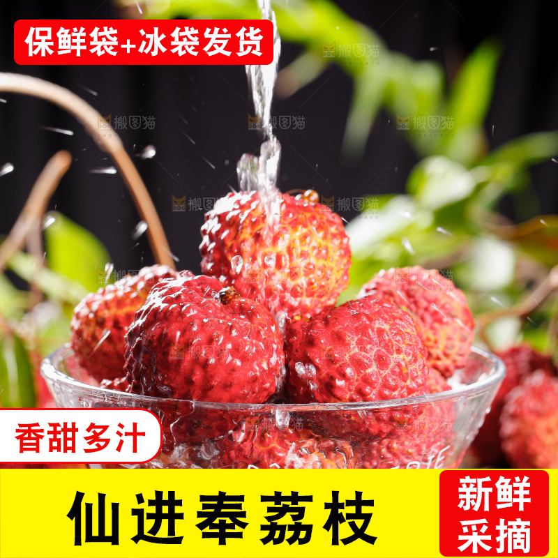浅底上的仙进奉荔枝