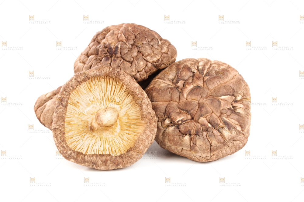 白底上的干香菇