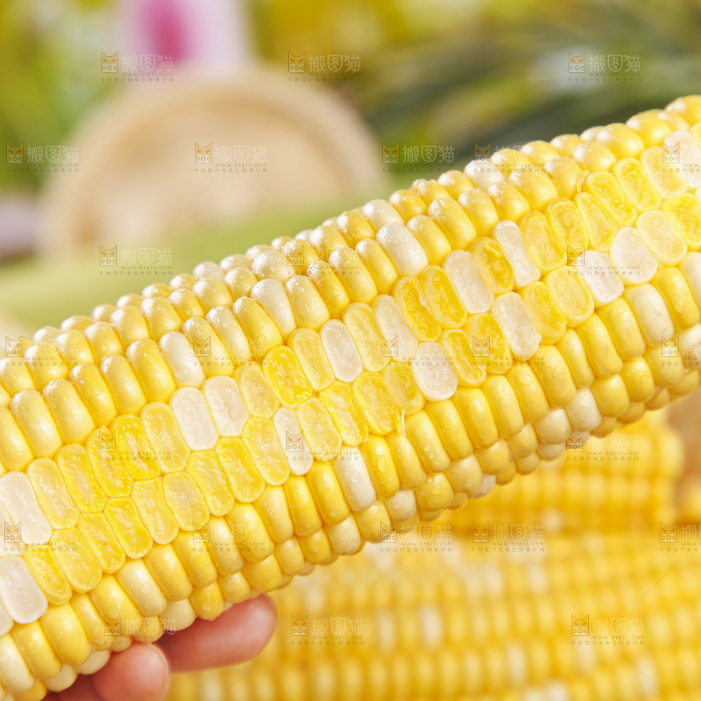 深底上的水果玉米