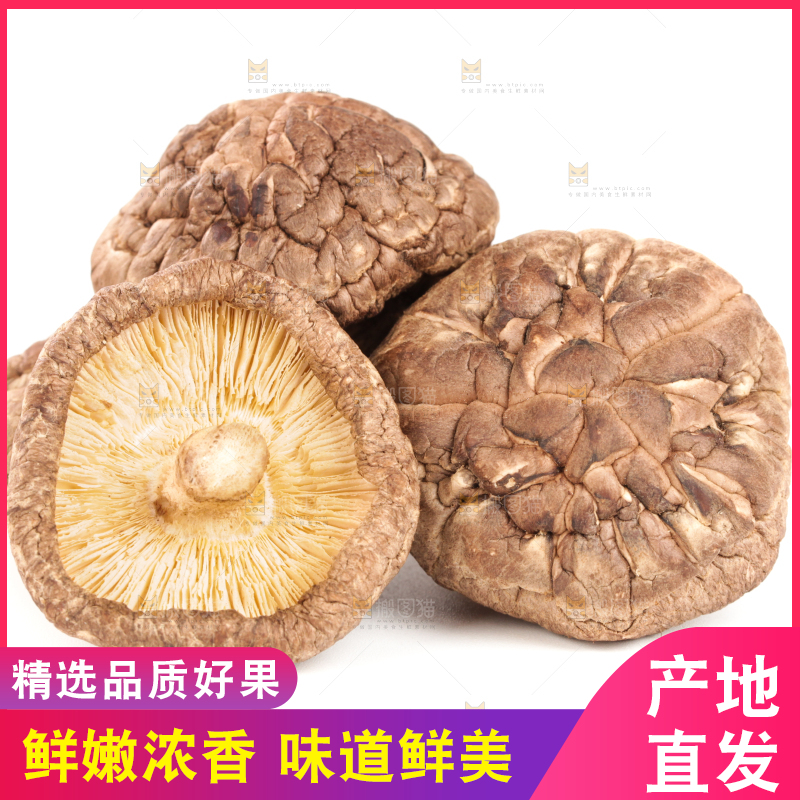 白底上的干香菇