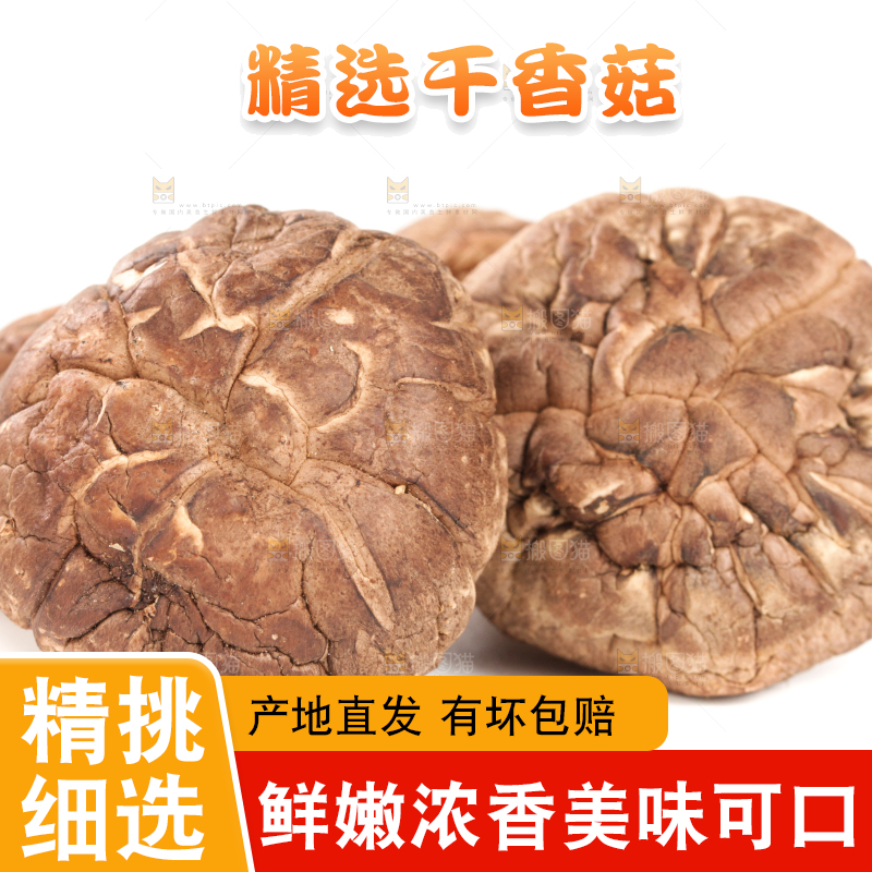 白底上的干香菇